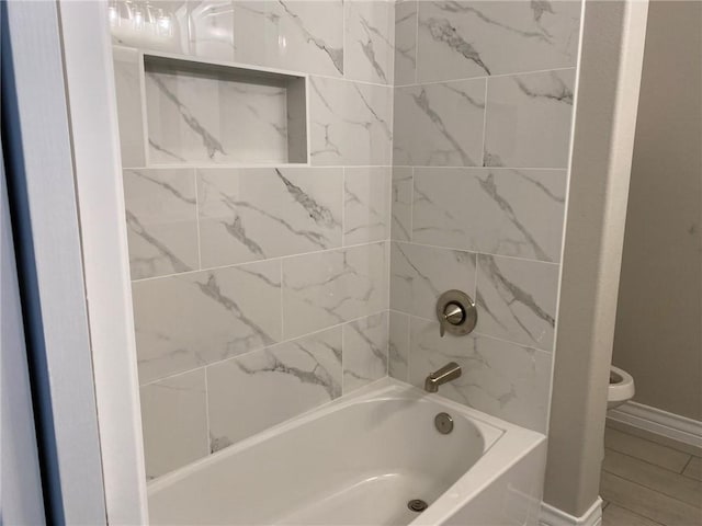 13941 Flintlock Dr, Corpus Christi, TX 78418 - bathroom with toilet and bathing tub / shower combination