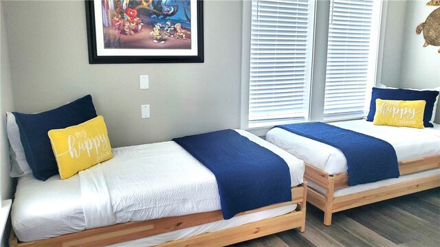 bedroom featuring hardwood / wood-style flooring