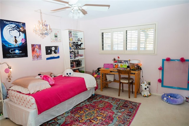 view of carpeted bedroom