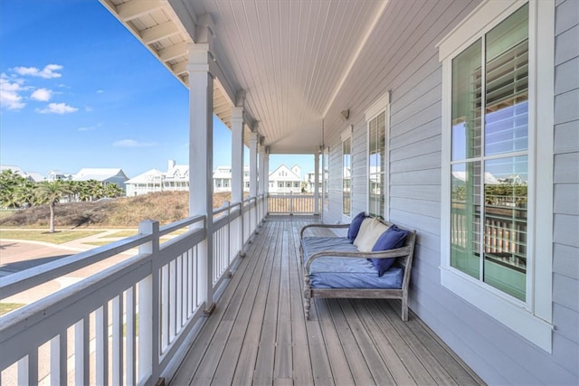 deck featuring a residential view