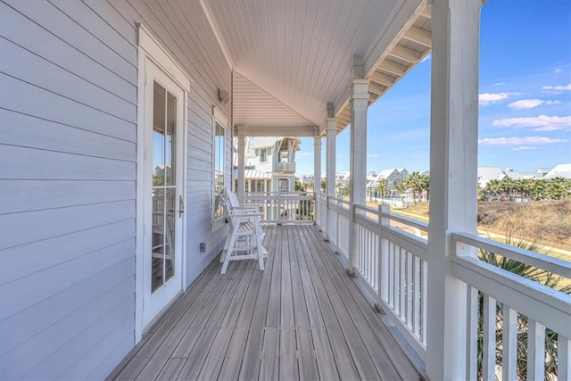 deck featuring a residential view