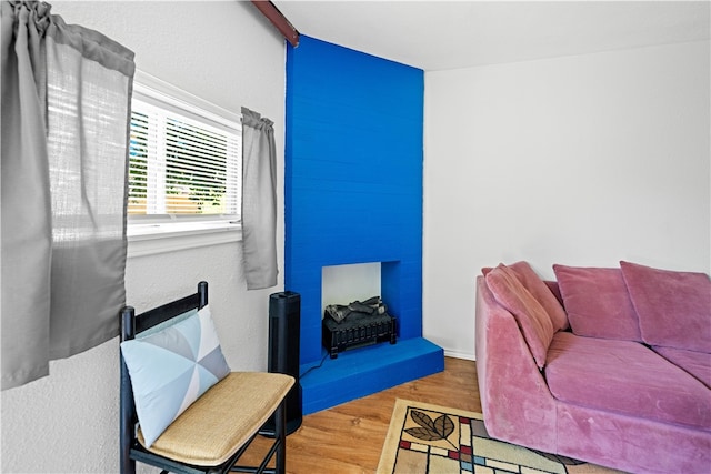 living room featuring hardwood / wood-style flooring