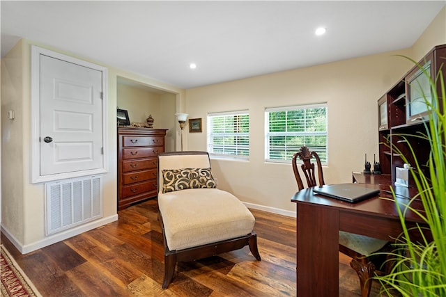 interior space featuring dark hardwood / wood-style floors