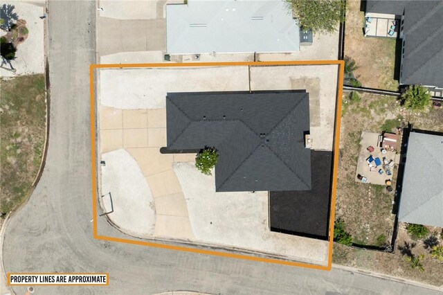 13948 Lighthouse Dr, Corpus Christi, TX 78418 - view from above of property with property boundaries highlighted