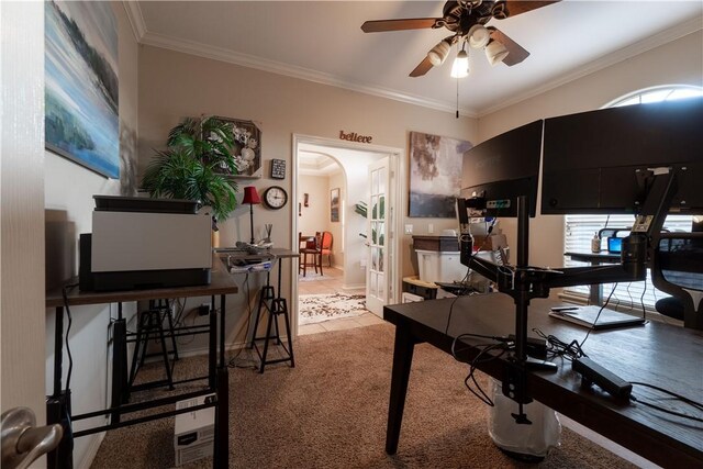 7602 Beau Terre, Corpus Christi, TX 78414 - bedroom featuring ornamental molding, light carpet, and multiple windows