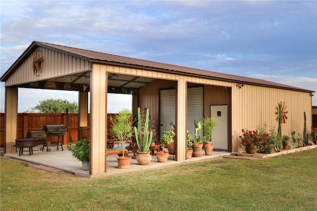 exterior space with fence