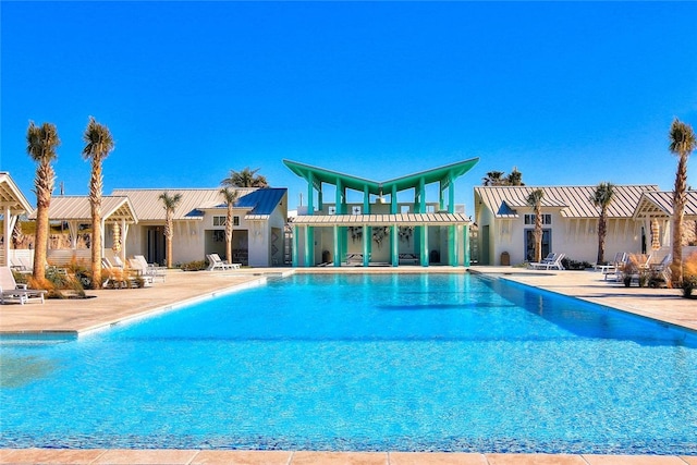 view of pool featuring a patio area