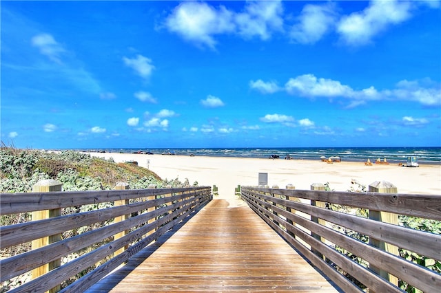 property view of water with a view of the beach