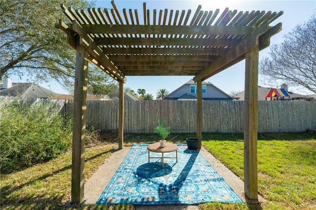 7437 Long S Dr, Corpus Christi, TX 78414 - view of patio / terrace featuring a pergola