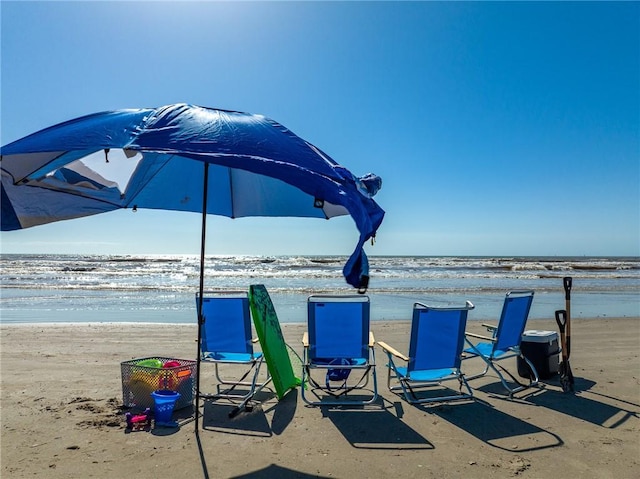 14878 Granada Dr Unit 403, Corpus Christi, TX 78418 - exterior space featuring a water view and a view of the beach