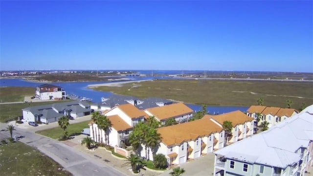 14878 Granada Dr Unit 403, Corpus Christi, TX 78418 - birds eye view of property with a water view and a residential view