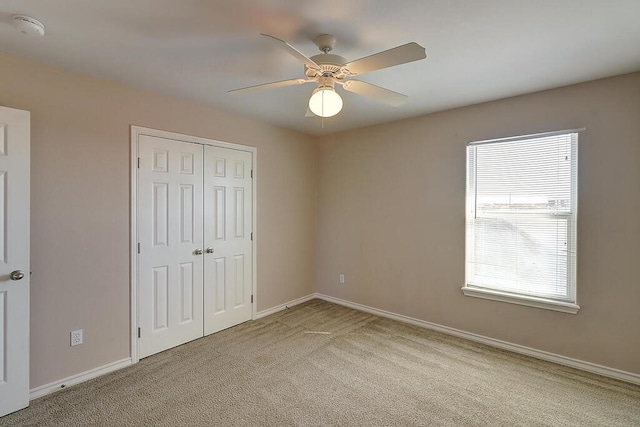 2334 Mystic Star Dr, Corpus Christi, TX 78414 - unfurnished bedroom with carpet floors, a closet, and a ceiling fan