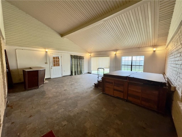 1203 N Hackberry St, Bishop, TX 78343 - bedroom featuring vaulted ceiling with beams