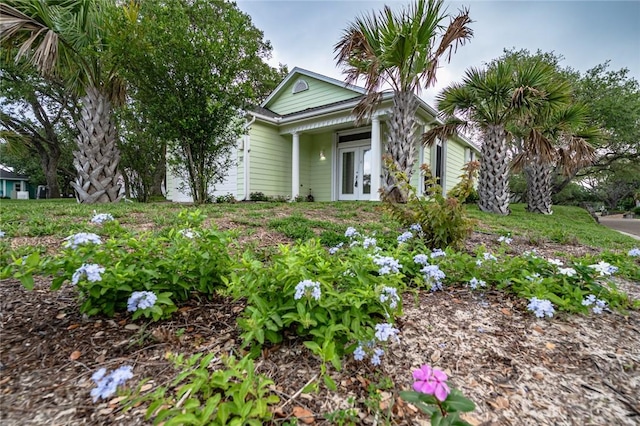 view of front of home with french doors