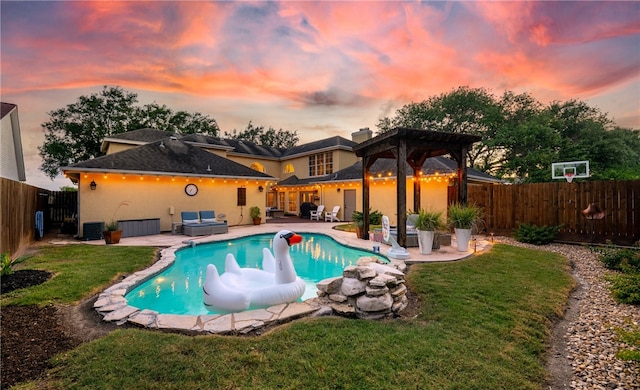 4658 Oso Pkwy, Corpus Christi, TX 78413 - view of pool with a patio area, a fenced backyard, and outdoor lounge area