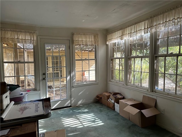 view of sunroom