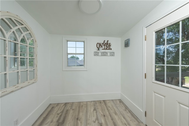 interior space with a healthy amount of sunlight and light wood-type flooring