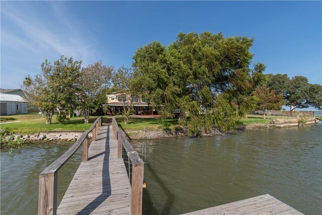 132 Zenna Dr, Mathis, TX 78368 - dock area featuring a water view