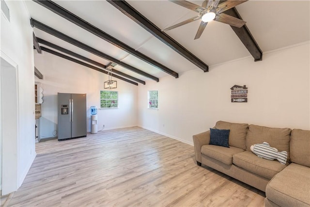 132 Zenna Dr, Mathis, TX 78368 - living area featuring a ceiling fan, light wood-type flooring, and baseboards