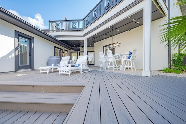 view of wooden terrace