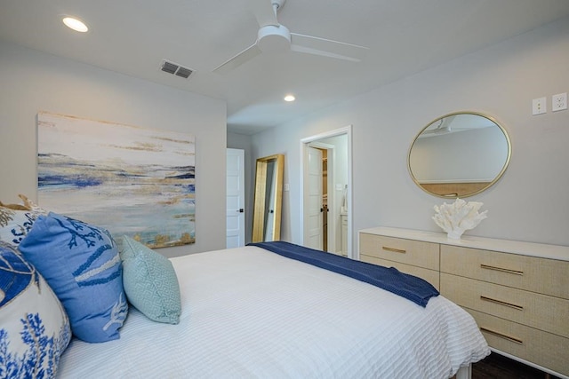 bedroom with ceiling fan