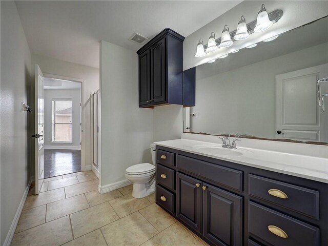 6134 Strasbourg Dr, Corpus Christi, TX 78414 - full bath featuring vanity, a stall shower, and tile patterned flooring
