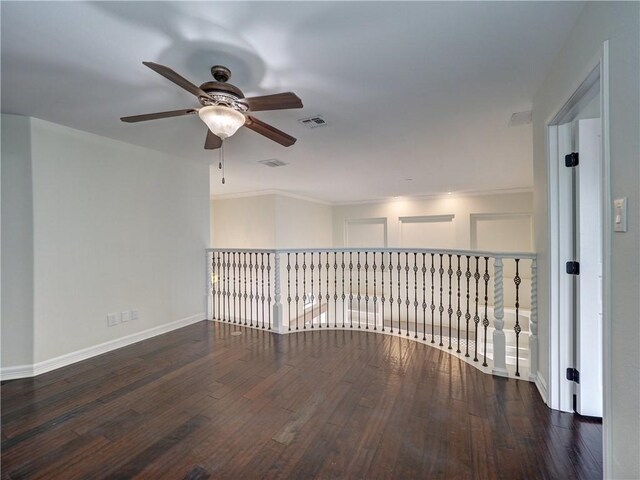 6134 Strasbourg Dr, Corpus Christi, TX 78414 - empty room featuring ceiling fan and wood finished floors