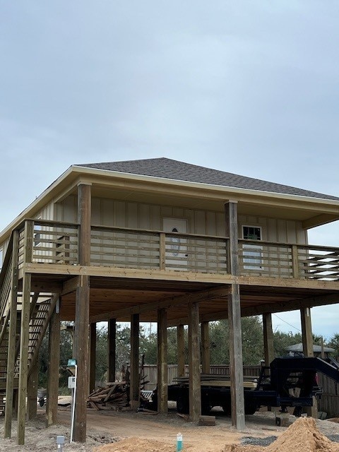 view of home's community featuring a wooden deck