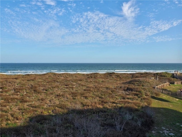 water view featuring a beach view