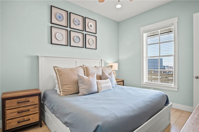 bedroom with ceiling fan