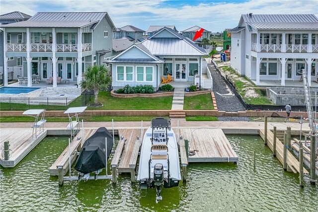 view of front of home with a front yard