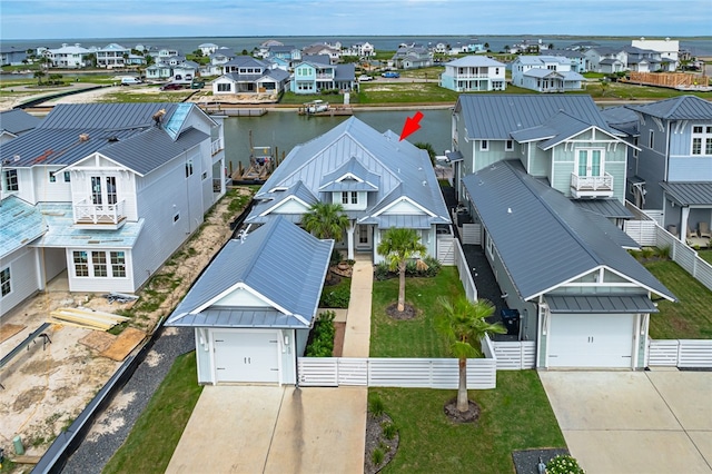 aerial view featuring a residential view