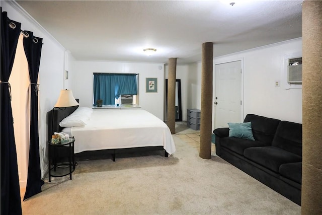 26 Bayberry Cir, Rockport, TX 78382 - bedroom featuring carpet, cooling unit, and a wall mounted air conditioner