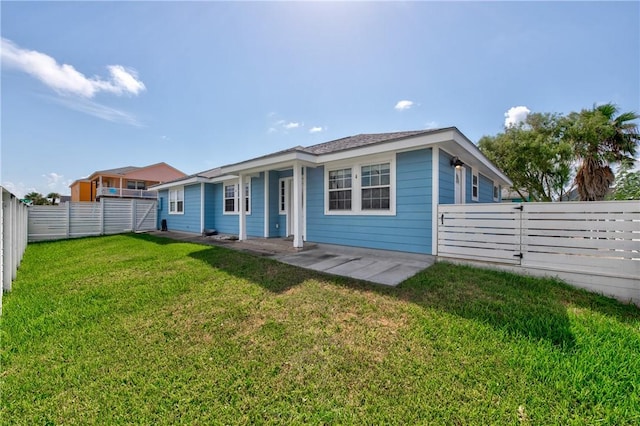 exterior space featuring a front lawn