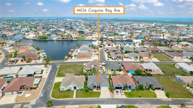 14106 Coquina Bay Ave, Corpus Christi, TX 78418 - view of property location with nearby suburban area and a large body of water