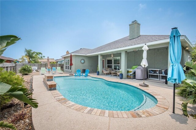 14106 Coquina Bay Ave, Corpus Christi, TX 78418 - view of pool with a patio area and a fenced backyard