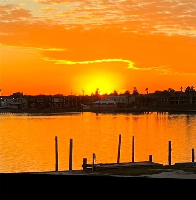 1811 Bay Shore Dr, Rockport, TX 78382 - water view featuring a boat dock
