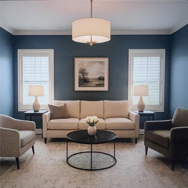 4502 Thoreau Cir, Corpus Christi, TX 78410 - living area with plenty of natural light and crown molding