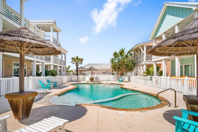 4903 State Highway 361 Unit 8, Port Aransas, TX 78373 - view of pool featuring a patio area and a pool with connected hot tub