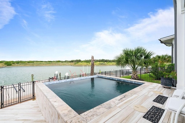 125 Reserve Ln, Rockport, TX 78382 - view of swimming pool with a water view
