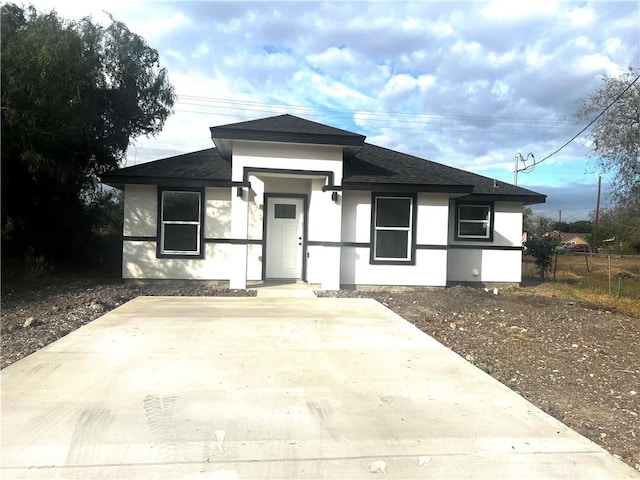 view of front of home with a patio