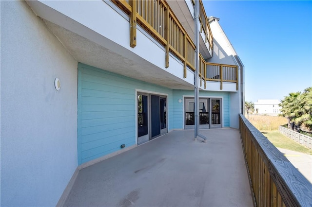 view of patio / terrace featuring a balcony