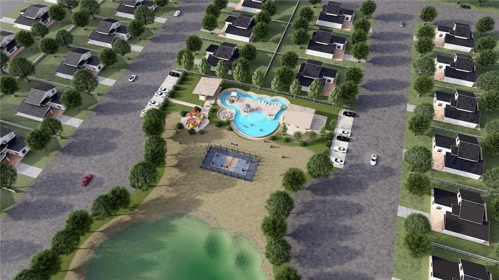 1486 Dos Estrellas Dr, Corpus Christi, TX 78415 - drone / aerial view of a pool area