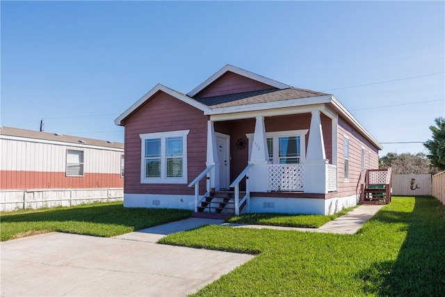112 Tropical Breeze Ln, Aransas Pass, TX 78336 - manufactured / mobile home featuring crawl space and a porch