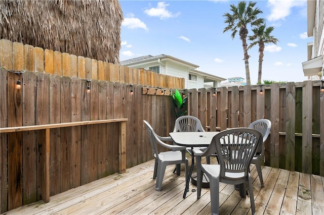 wooden deck with fence