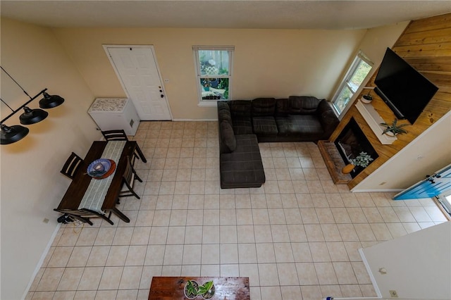7202 Mansions Dr Unit N1, Corpus Christi, TX 78414 - living room featuring a wealth of natural light, tile patterned flooring, and baseboards