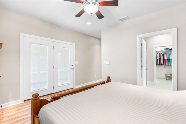 215 Sandollar Cir, Fulton, TX 78358 - bedroom featuring ceiling fan, wood finished floors, and recessed lighting