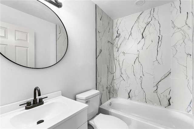 1122 Dorthy Dr, Corpus Christi, TX 78412 - bathroom featuring vanity, toilet, and tub / shower combination