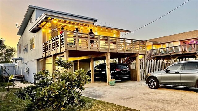 938 E Lakeside Dr, Corpus Christi, TX 78418 - parking at dusk with driveway