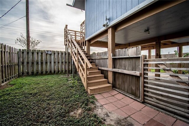 938 E Lakeside Dr, Corpus Christi, TX 78418 - view of patio featuring stairs